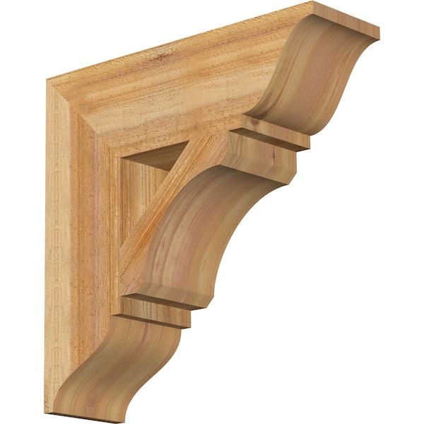 Ekena Millwork Legacy Traditional Rough Sawn Bracket, Western Red Cedar, 6"W x 20"D x 20"H BKT06X20X20LEC01RWR - main